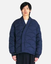Kenzo Seigaiha Light Down Kimono - Midnight Blue Garmentory at Garmentory